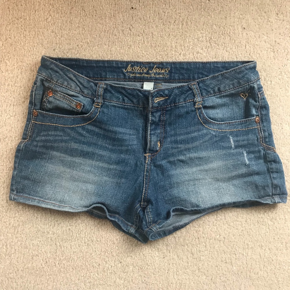 Justice size 16.5 Denim Shorts
